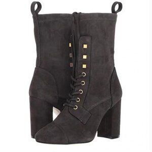 Stuart Weitzman Veruka Suede High Heel Lace Up Boots 10